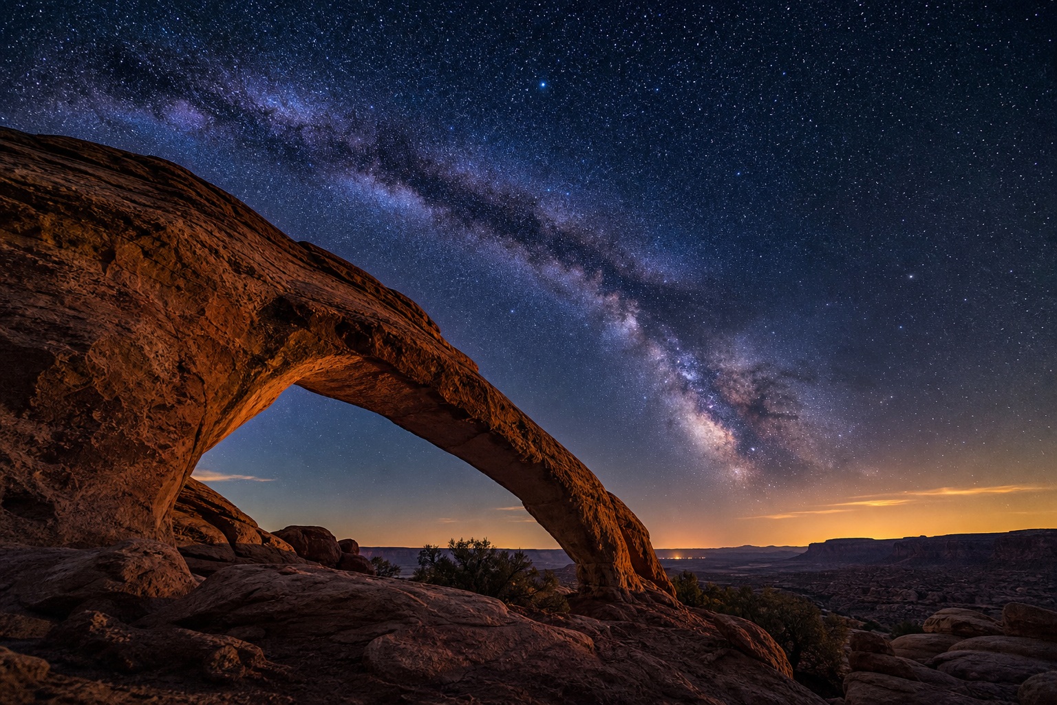 Preview for Desert Milky Way Stock Background