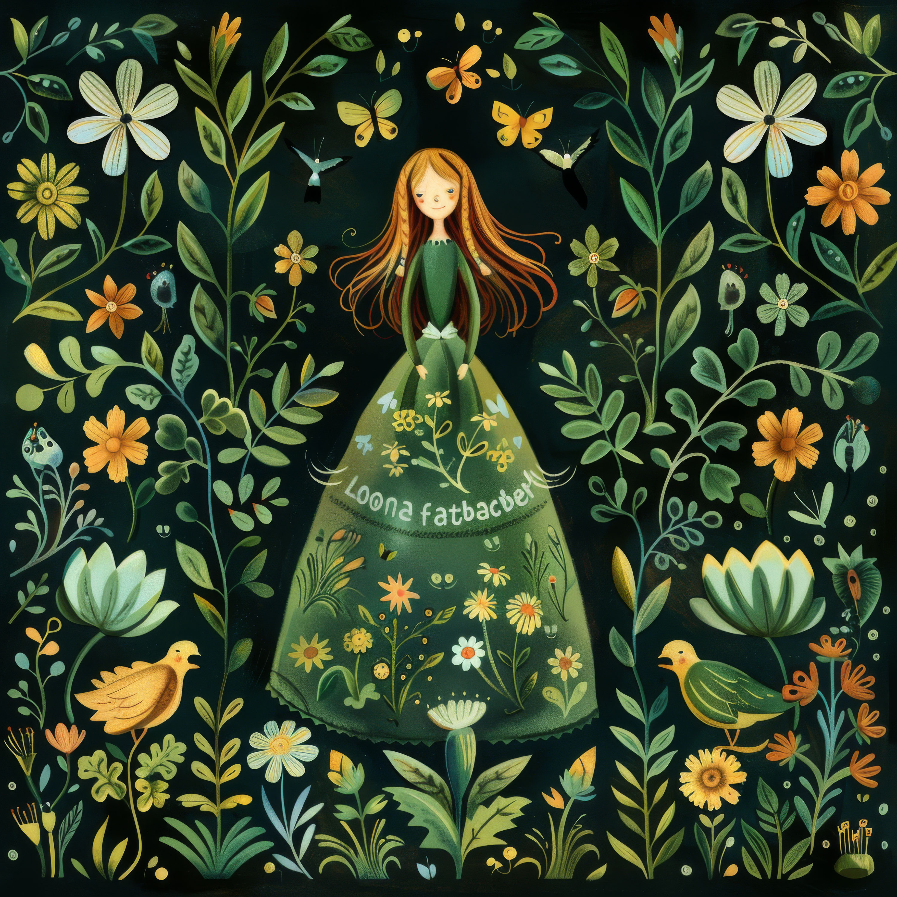 Preview for Woman-in-floral-dress-st-patricks-background-b3ef3