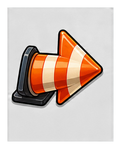 Preview for Construction Cone Arrow Sticker