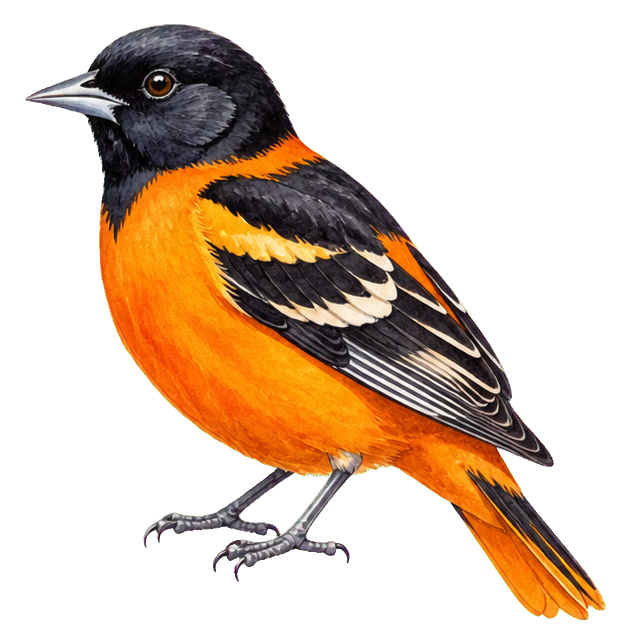Preview for Oriole Watercolor Bird Sticker