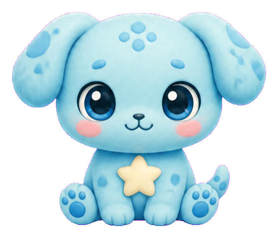 Preview for Blue Star-puppy Alien Sticker