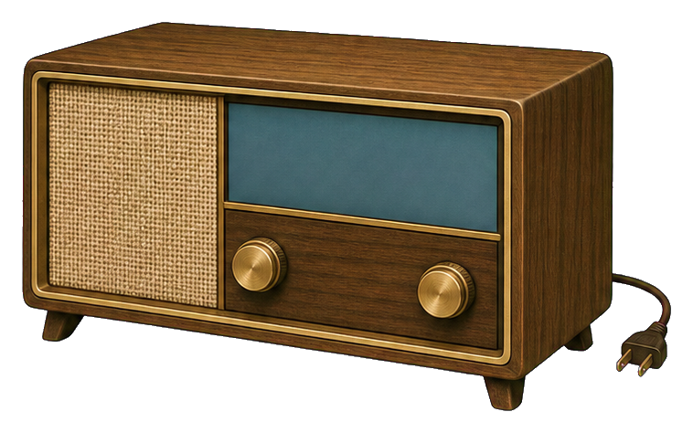 Preview for Woodgrain Table Radio Sticker