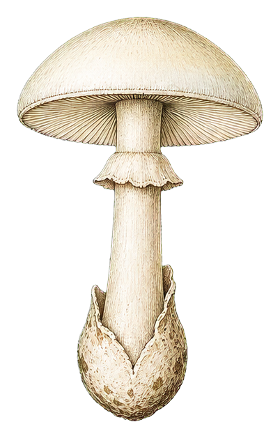 Preview for Destroying Angel Vintage Mushroom Sticker