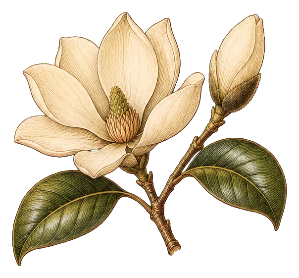 Preview for Cream Magnolia Botanical Sticker