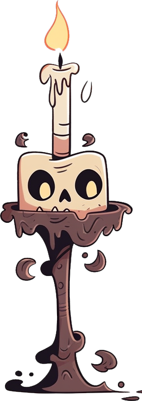 Preview for Skull-candle-illustration-spooky-sticker-8672e