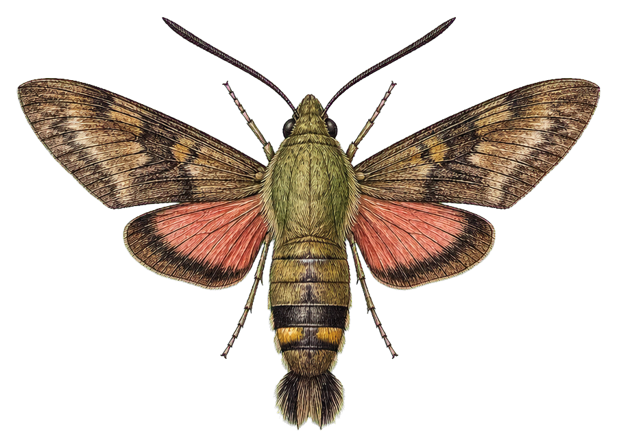Preview for Hummingbird Hawk Moth Vintage Sticker