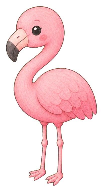 Preview for Kawaii Flamingo Sticker Graphic