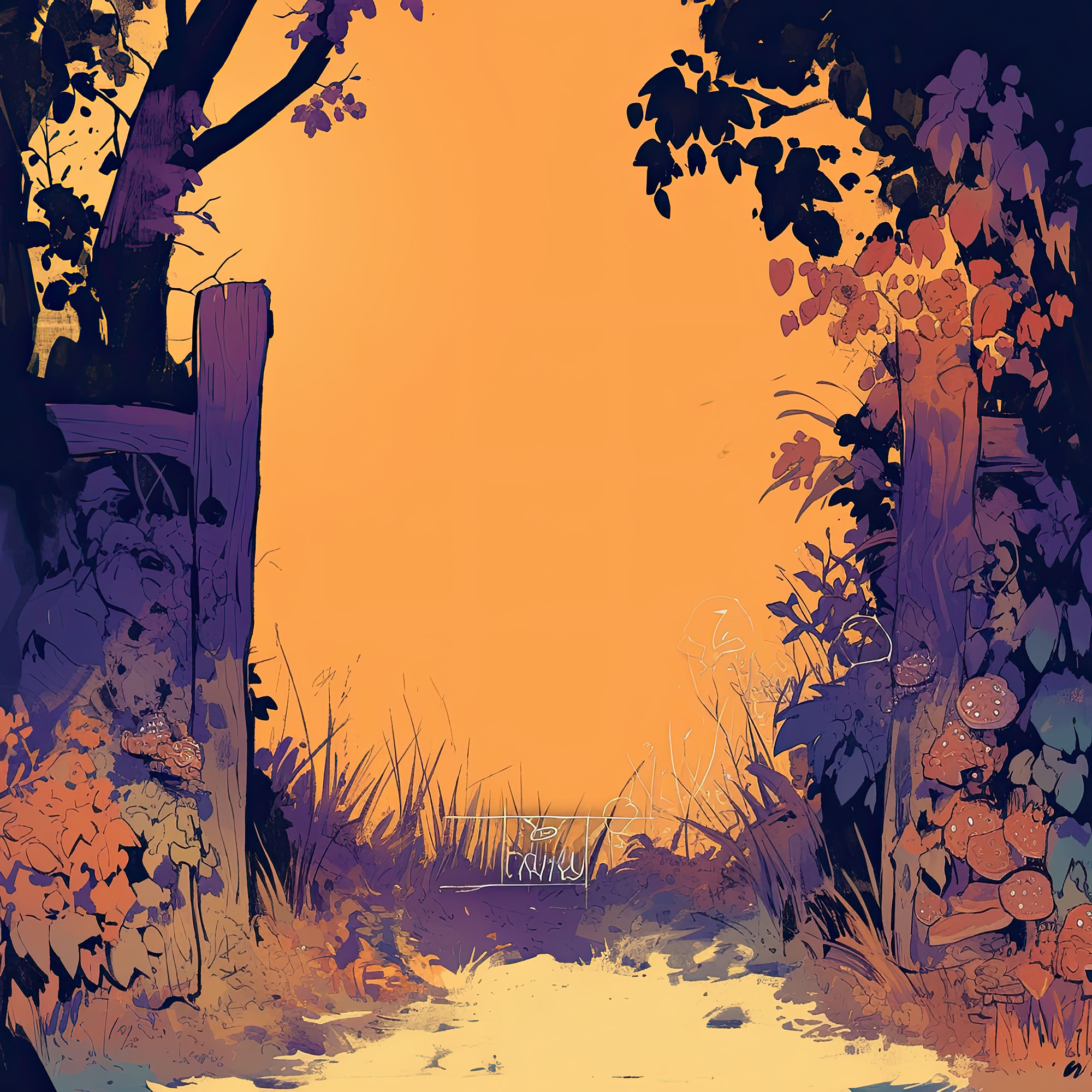 Preview for Serene-pathway-at-sunset-simple-backdrop-background-a0156