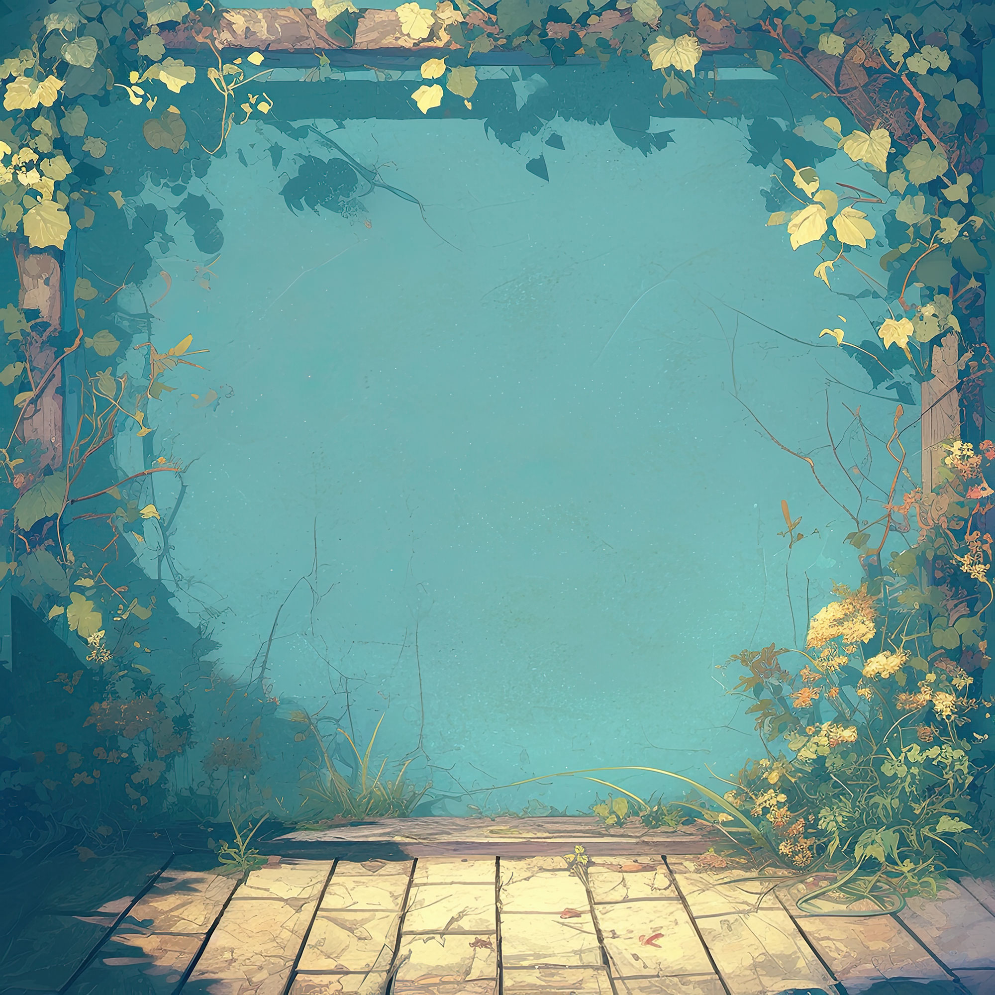 Preview for Serene-garden-archway-template-simple-backdrop-background-2b17a