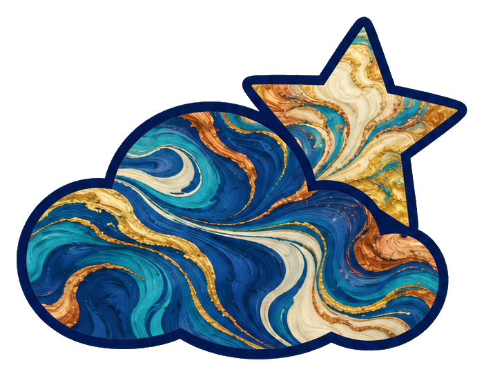 Preview for Marbled Celestial Shapes Cloud Star