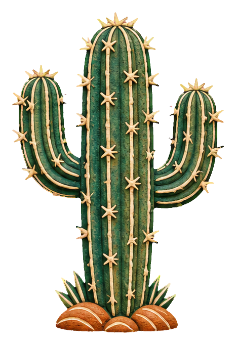 Preview for Sgraffito Desert Plants Saguaro