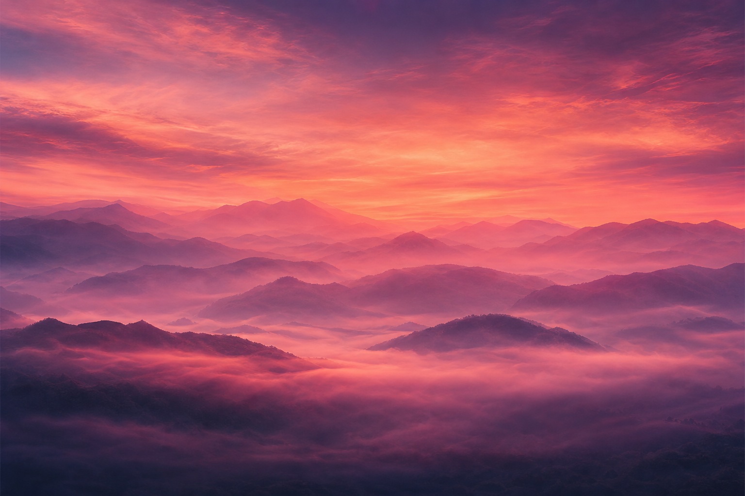Preview for Plum Coral Dawn Haze Background