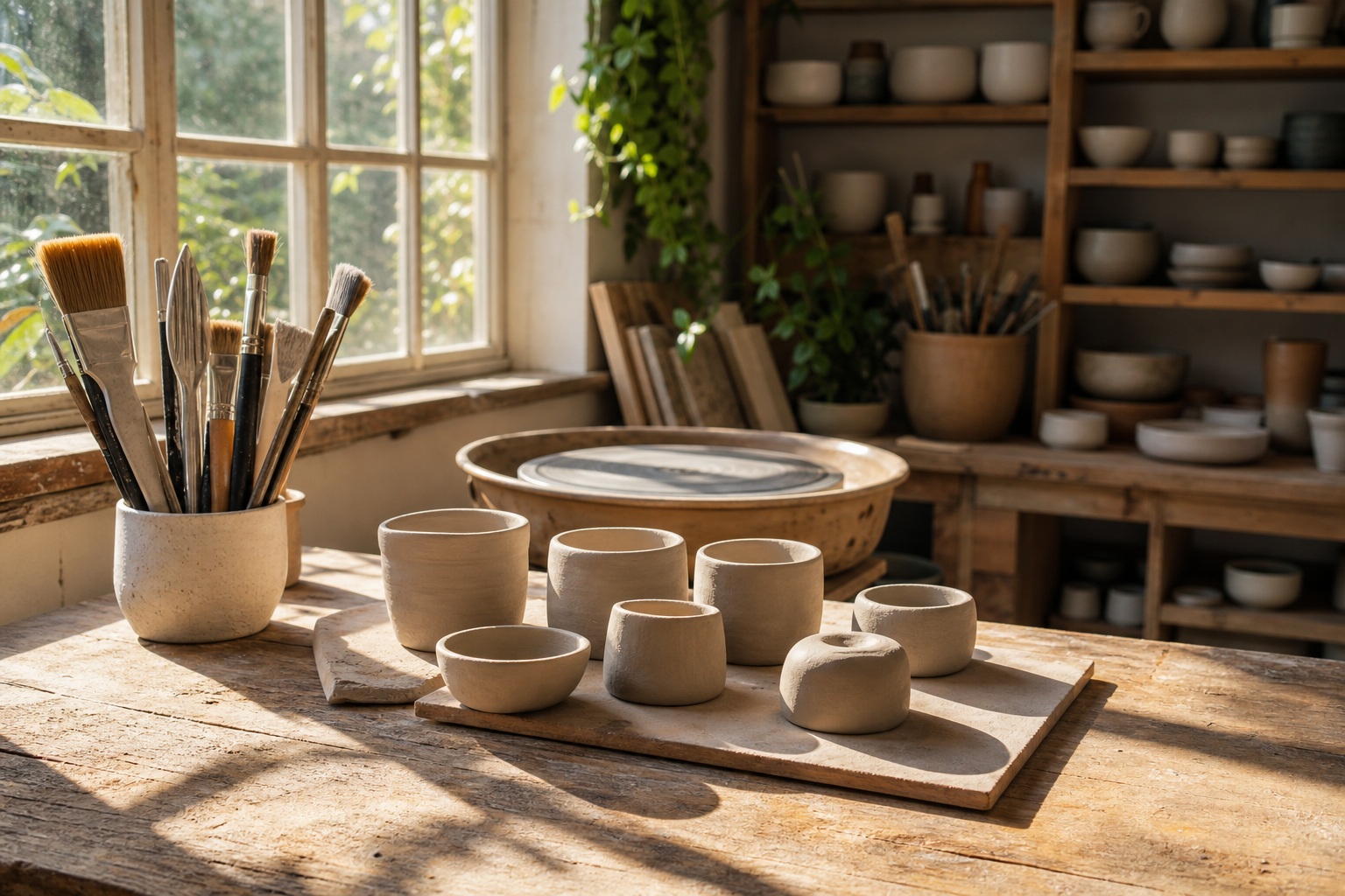 Preview for Morning Window Light Pottery Studio Background