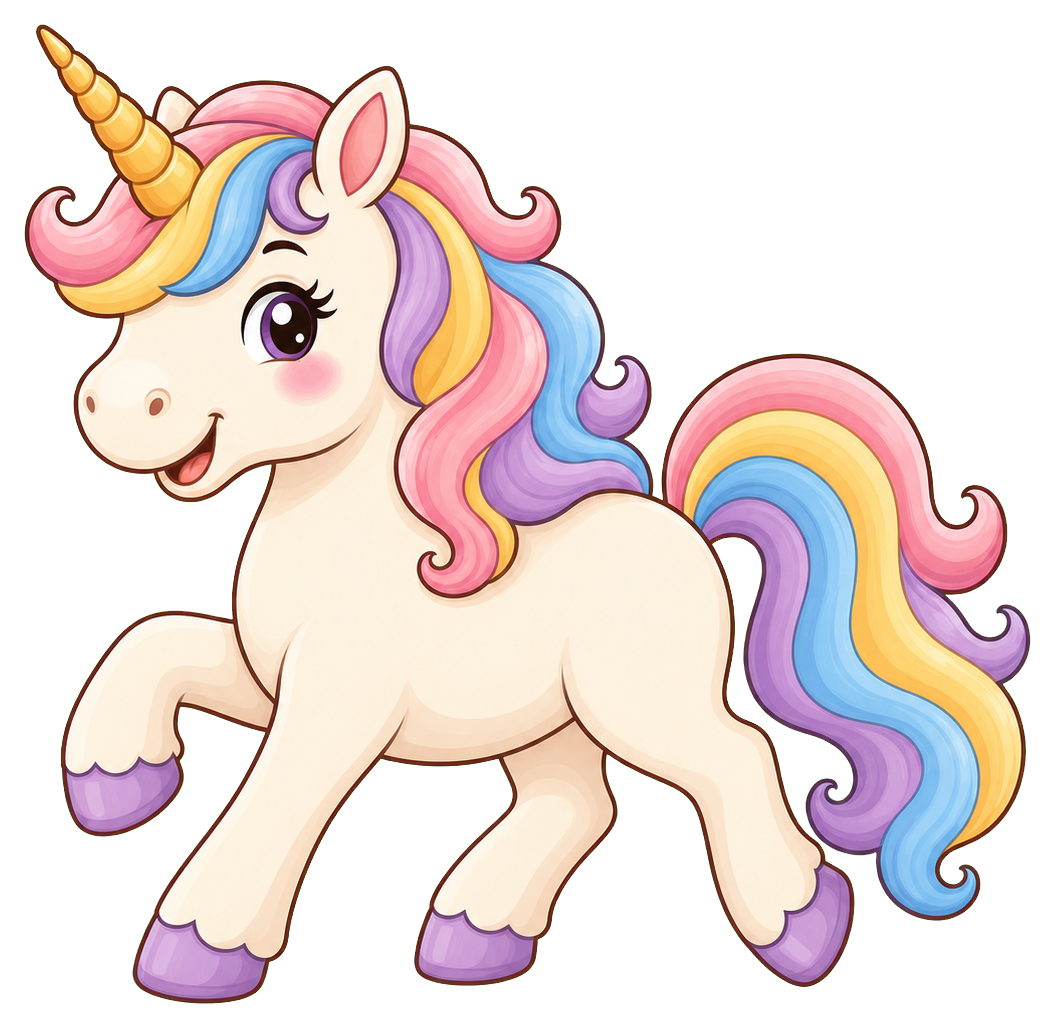 Preview for Rainbow Mane Unicorn Sticker