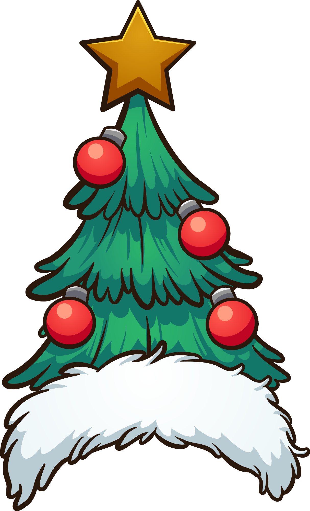 Preview for Cartoon-christmas-tree-illustration-christmas-hat-sticker-26c69