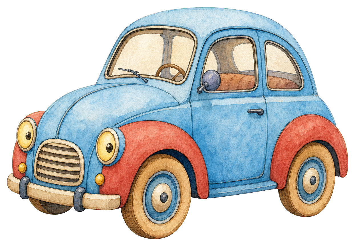 Preview for Cute Vintage Car Sticker For Designs