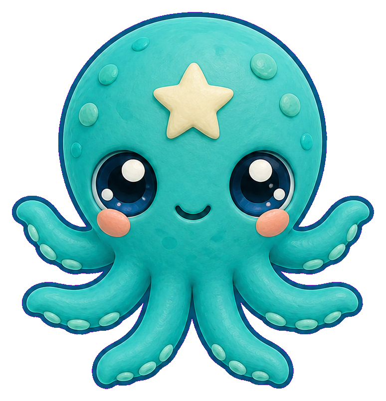 Preview for Teal Star-pod Alien Sticker