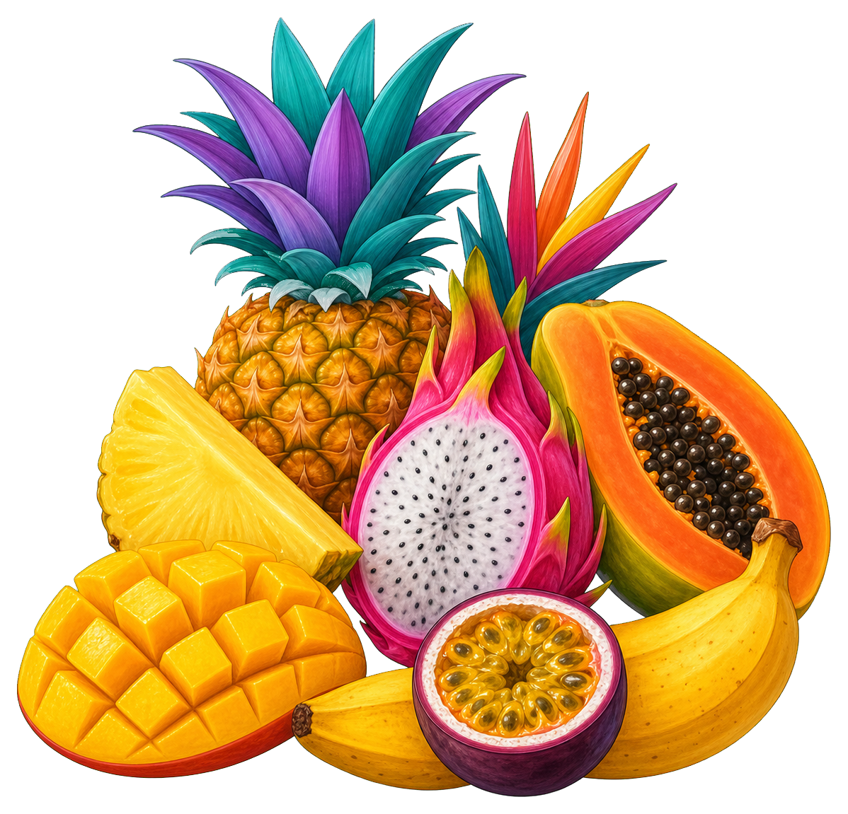 Preview for Tropical Fruit Cluster Sticker