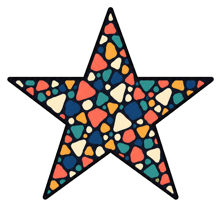 Preview for Terrazzo Star Sticker For Creative Designs