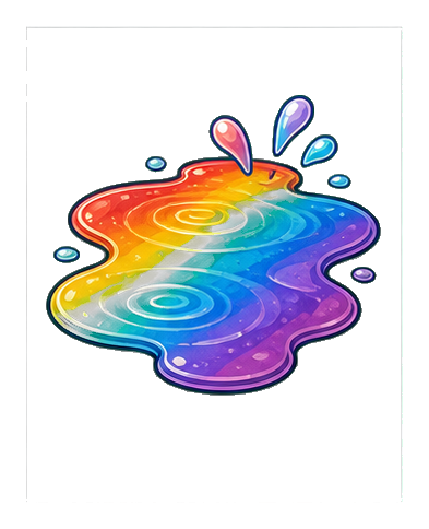 Preview for Rainbow Puddle Sticker Graphic
