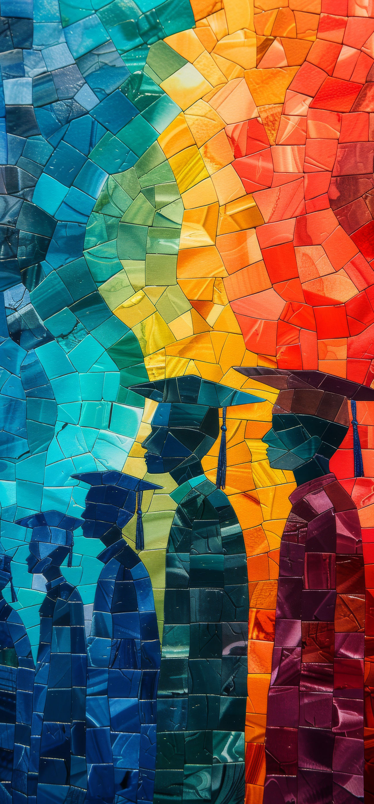 Preview for Rainbow-graduation-mosaic-artwork-graduation-phone-background-c1f97
