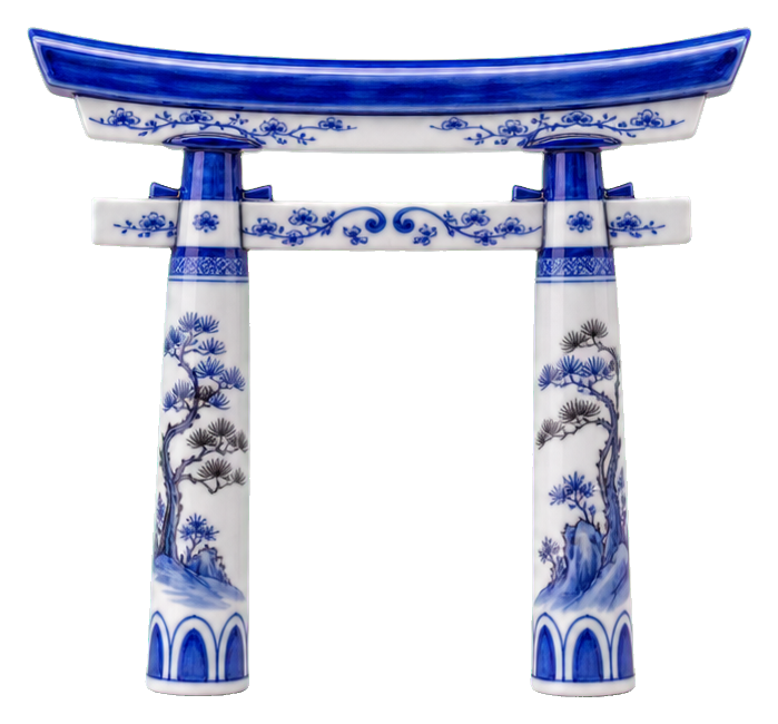 Preview for Blue White Ceramic Torii Gate Sticker