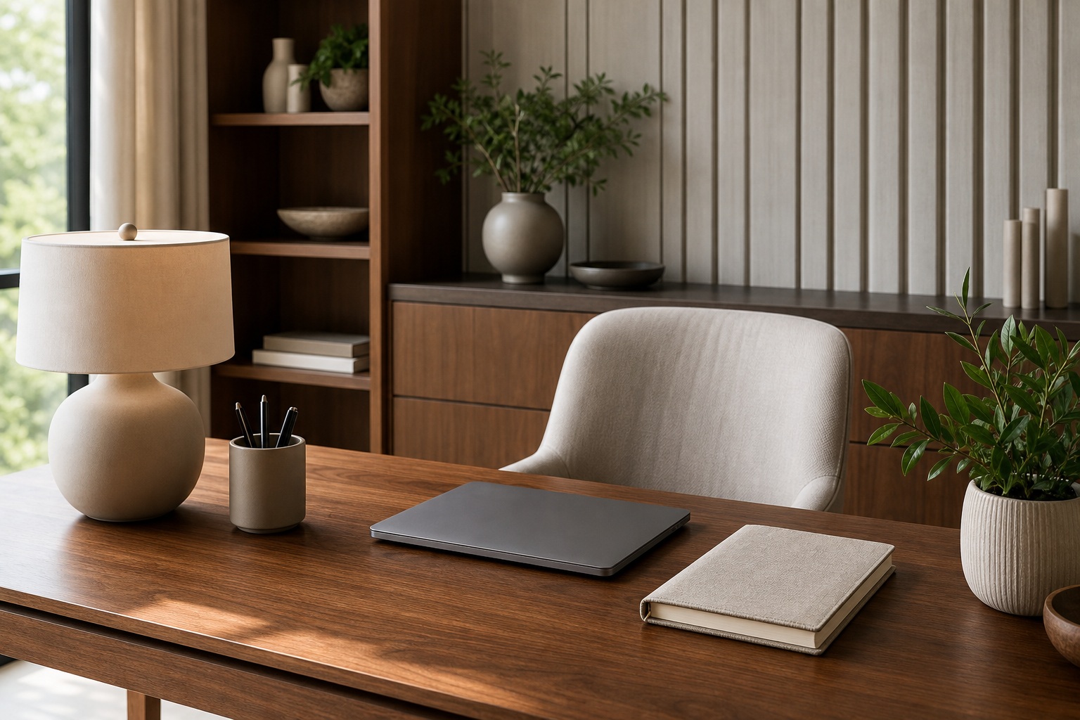 Preview for Modern Office Desk Stock Background