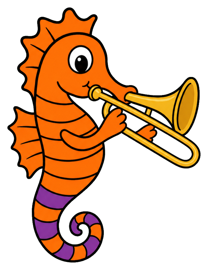 Preview for Seahorse Trombone Sticker