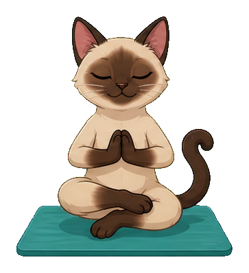 Preview for Siamese Yoga Cat Sticker