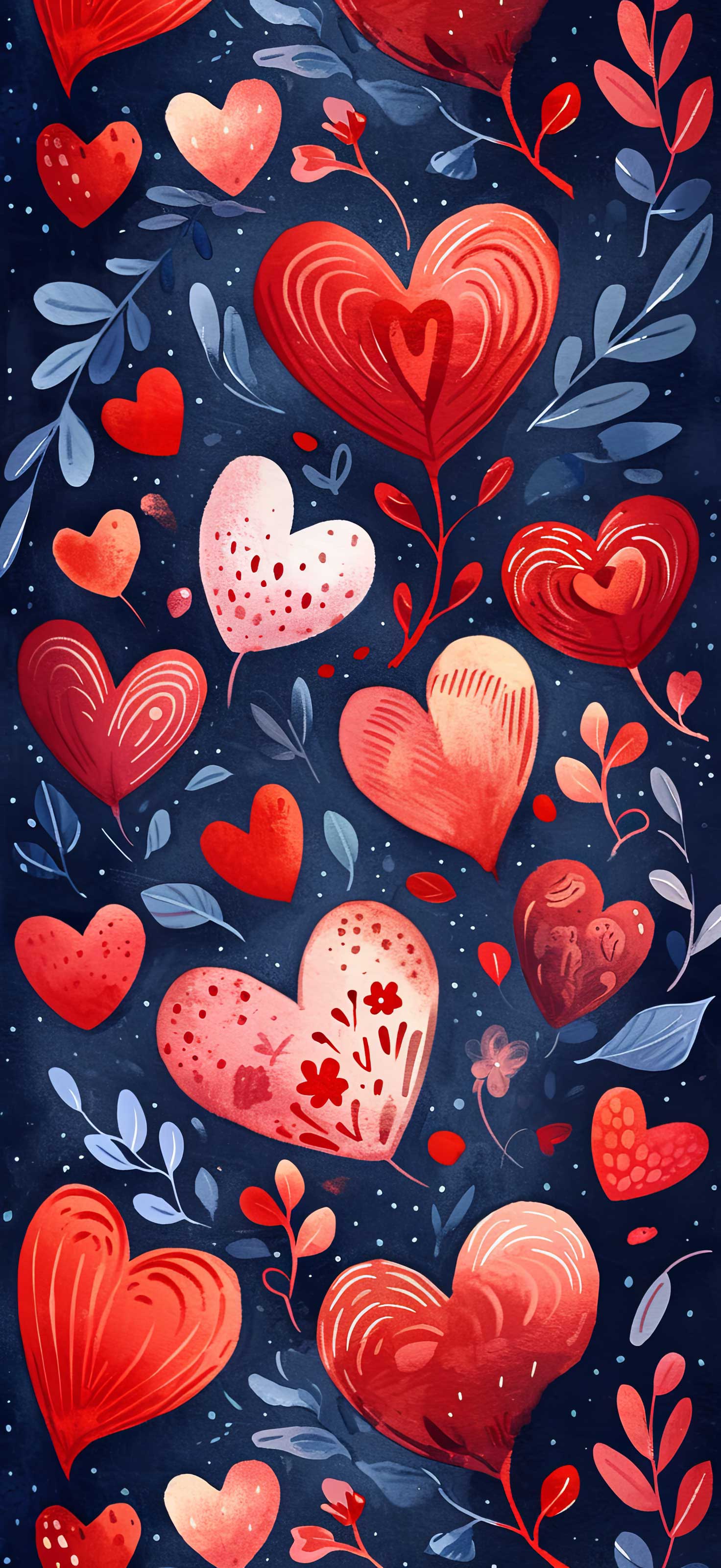 Preview for Valentines-day-heart-pattern-heart-phone-background-a94a6