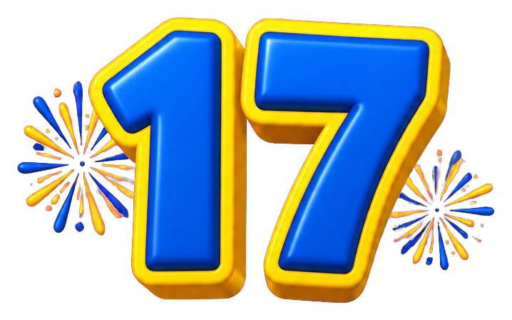 Preview for 17 Firework Birthday Number Sticker