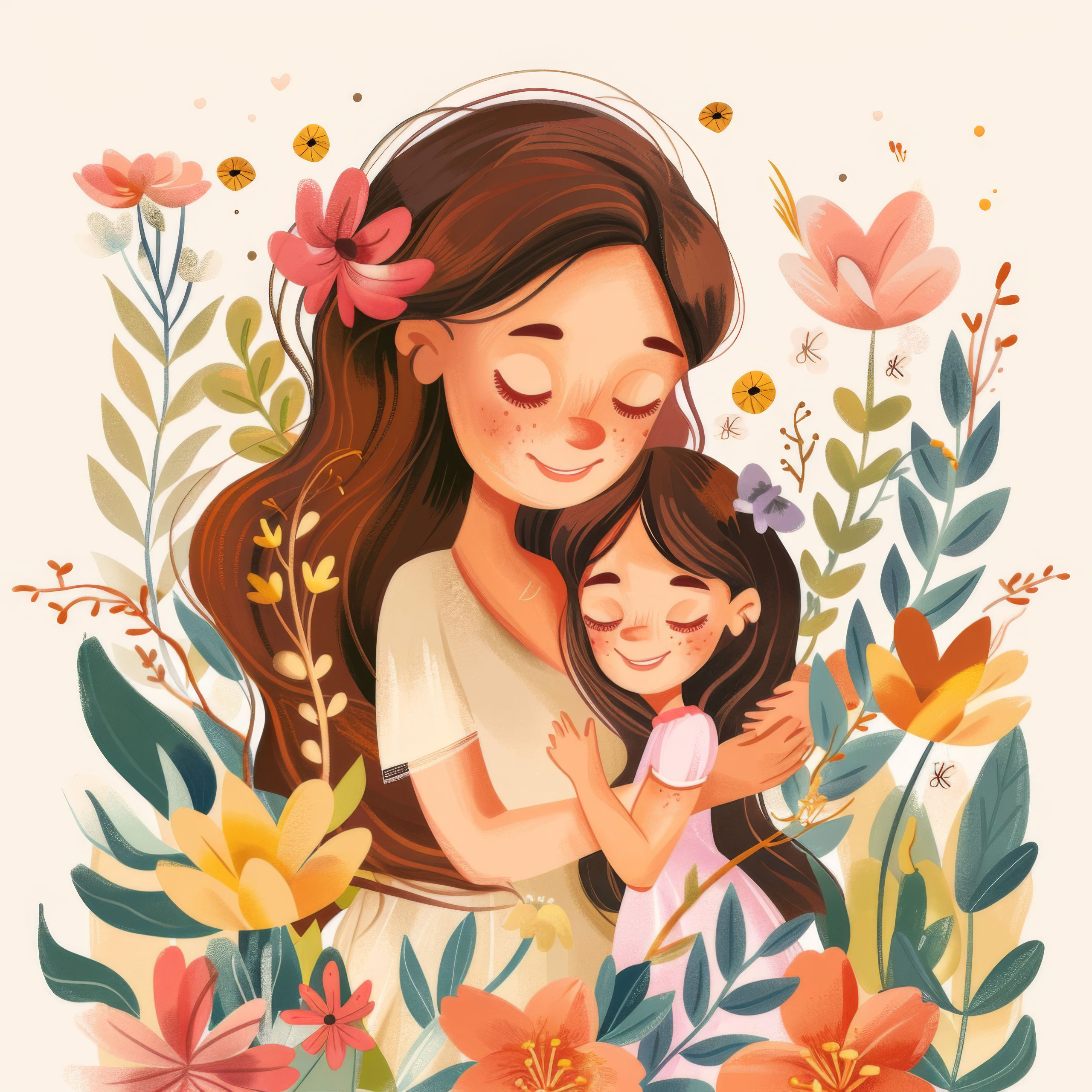 Preview for Mother-daughter-embrace-illustration-mothers-day-background-bf650