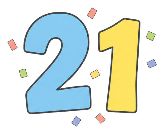Preview for 21 Pastel Confetti Birthday Number Sticker