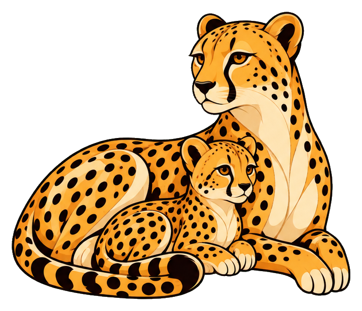 Preview for Cheetah Mother And Cub