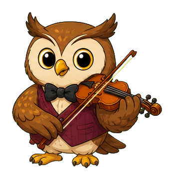 Preview for Violinist Owl Sticker