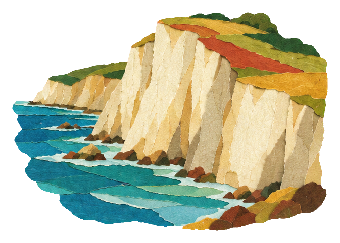 Preview for Torn Paper Landscapes Coastal Cliff