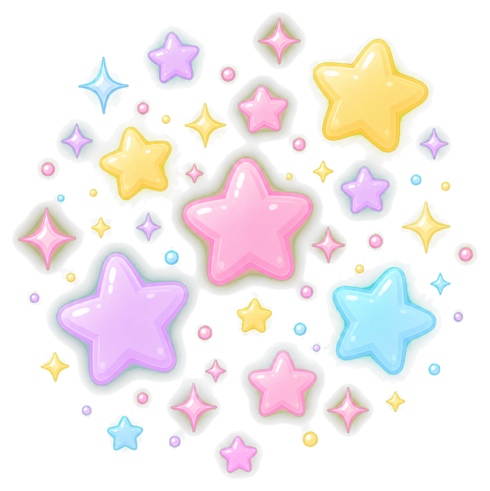 Preview for Pastel Glow Stars Sticker