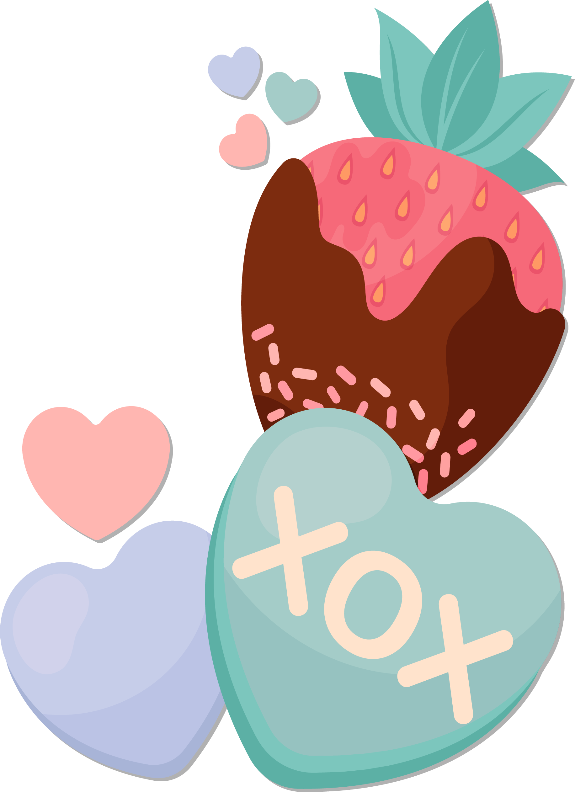 Preview for Valentines-day-chocolate-strawberry-cute-love-sticker-f5365