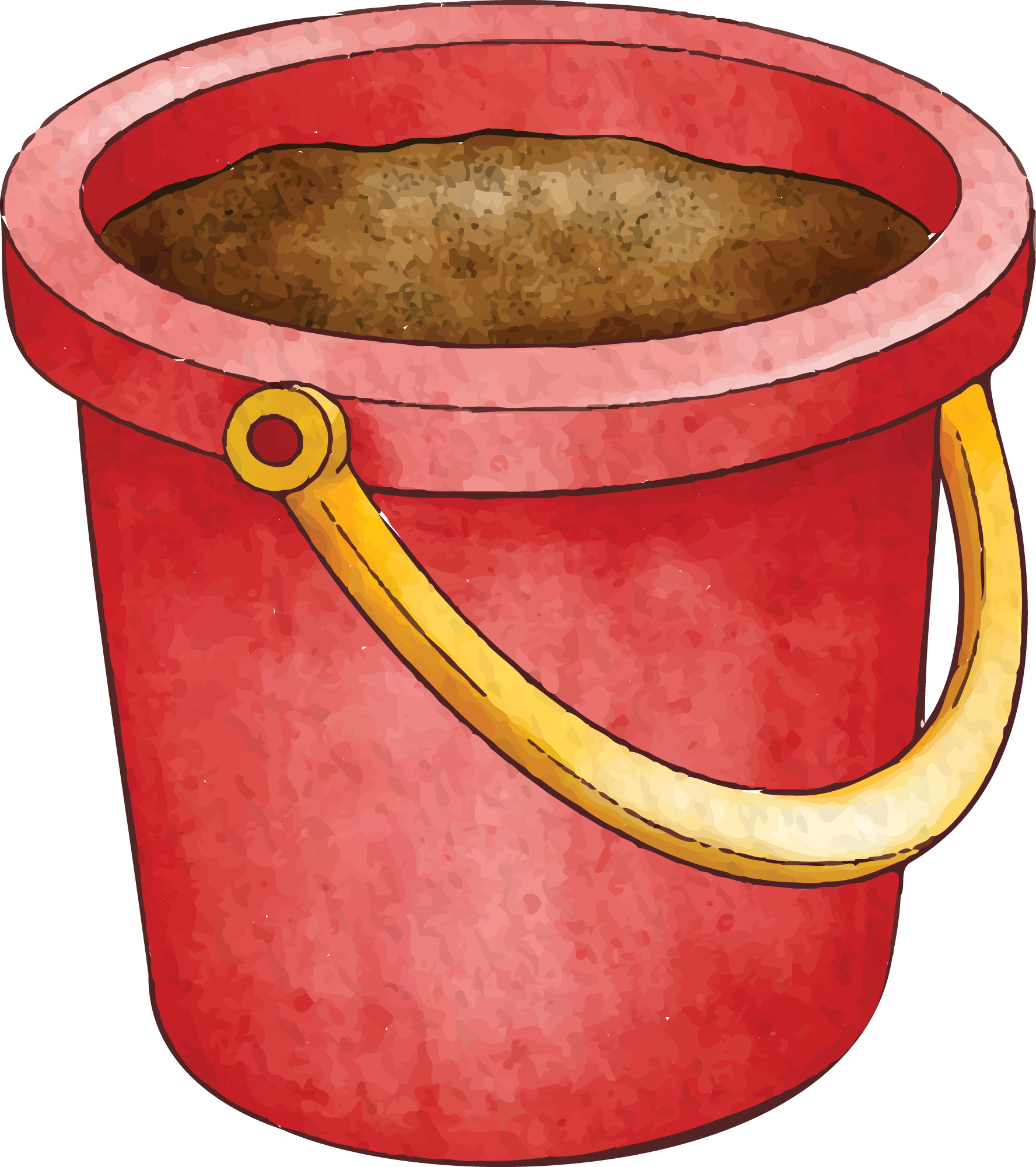 Preview for Red-bucket-with-soil-summer-watercolor-sticker-bf721