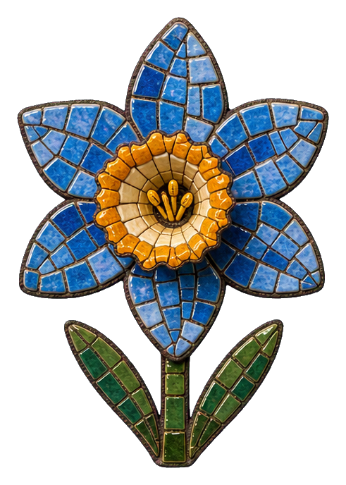 Preview for Ceramic Blue Daffodil Sticker