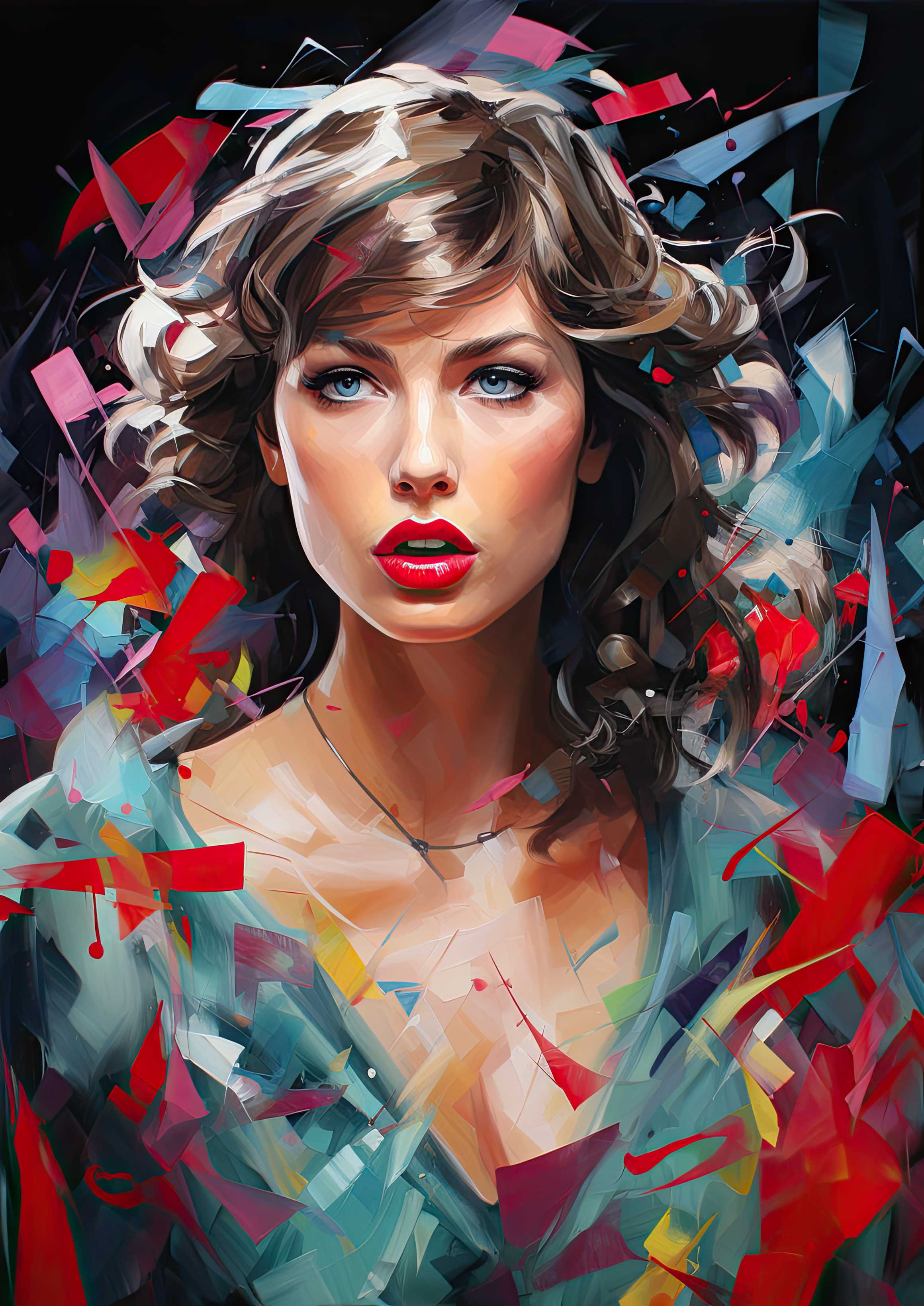Preview for Vibrant-portrait-art-taylor-swift-background-28856
