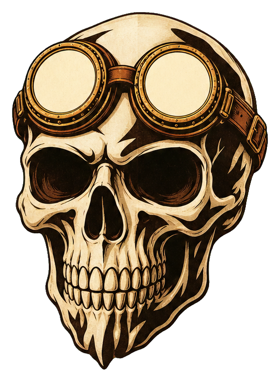 Preview for Aviator Skull Sticker