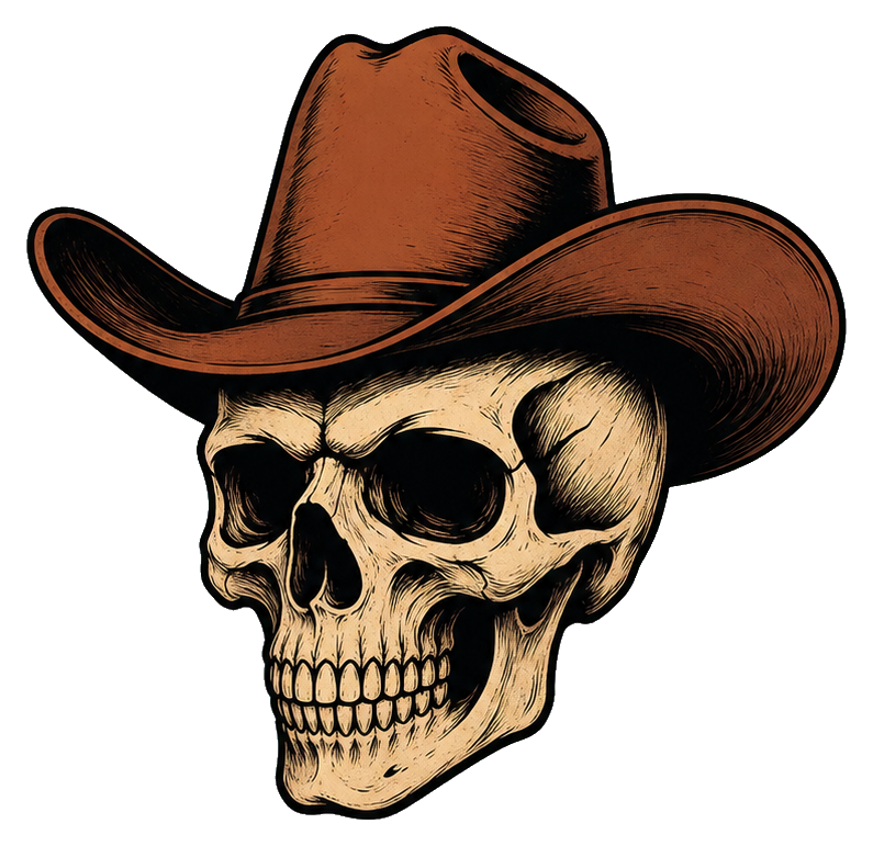 Preview for Cowboy Hat Skull Sticker