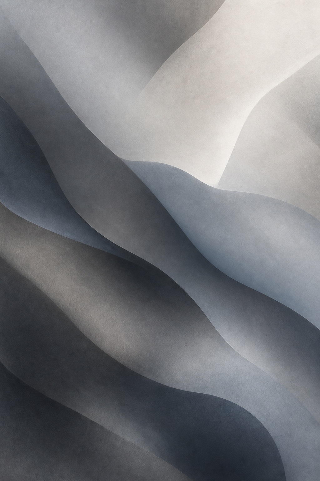 Layered neutral graphite and gray folded abstract tonal planes.