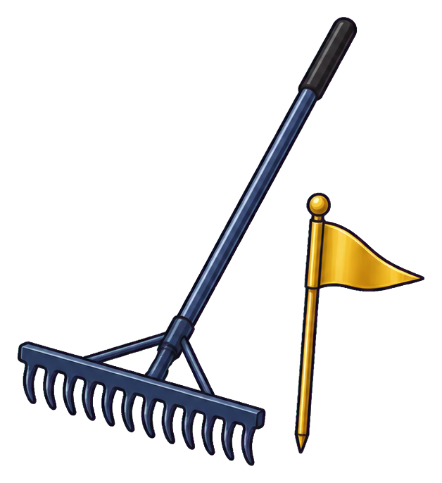 Preview for Sand Pit Rake Marker Flag Sticker