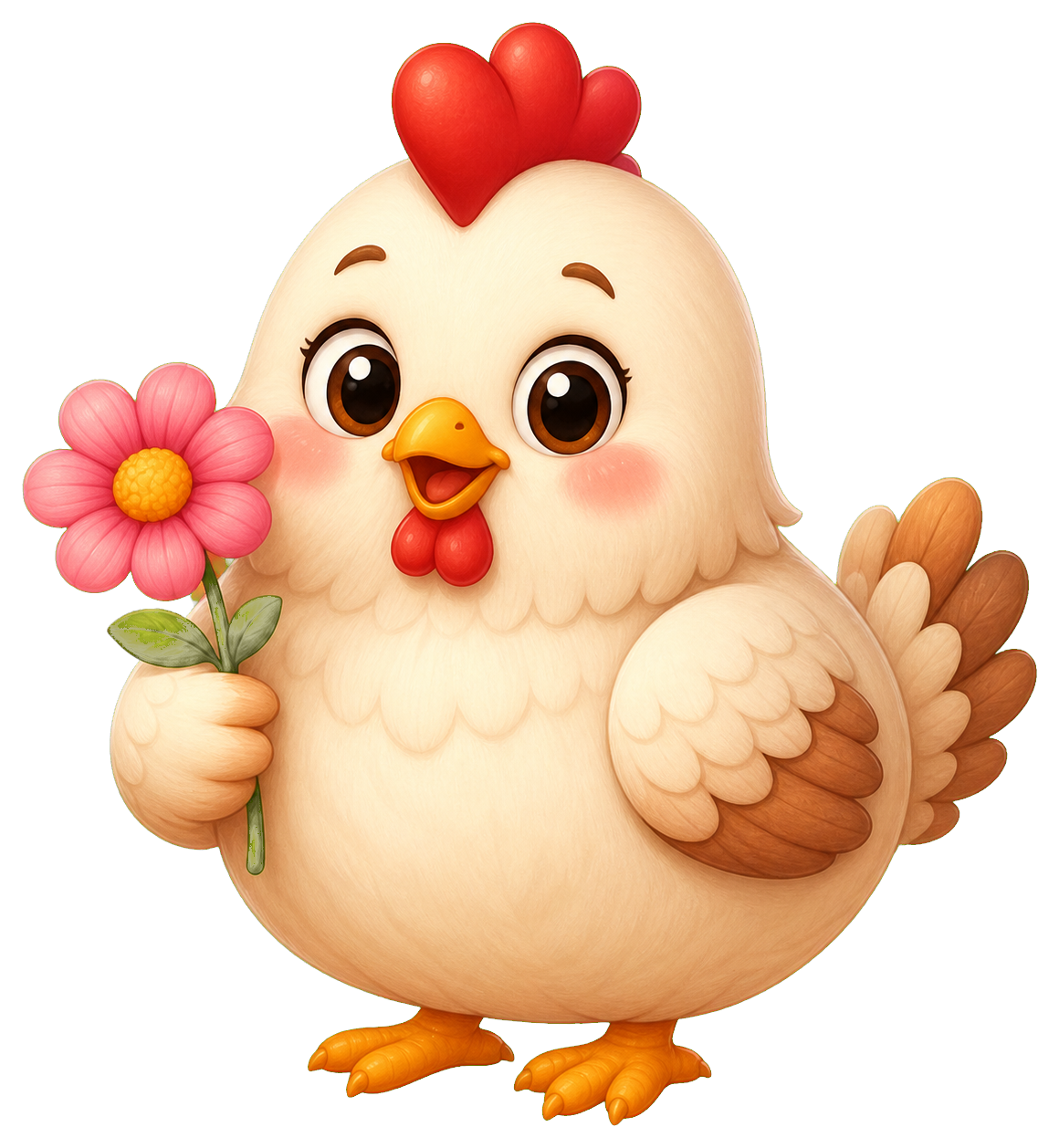 Preview for Chicken Flower Sticker Graphic