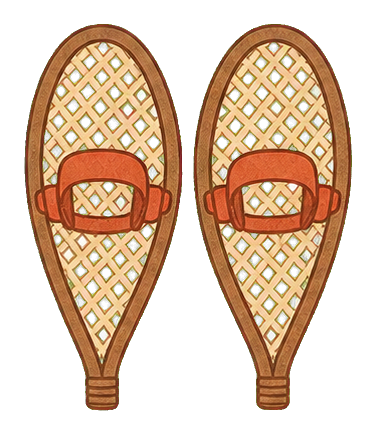 Preview for Warm Brown Winter Snowshoe Pair Sticker