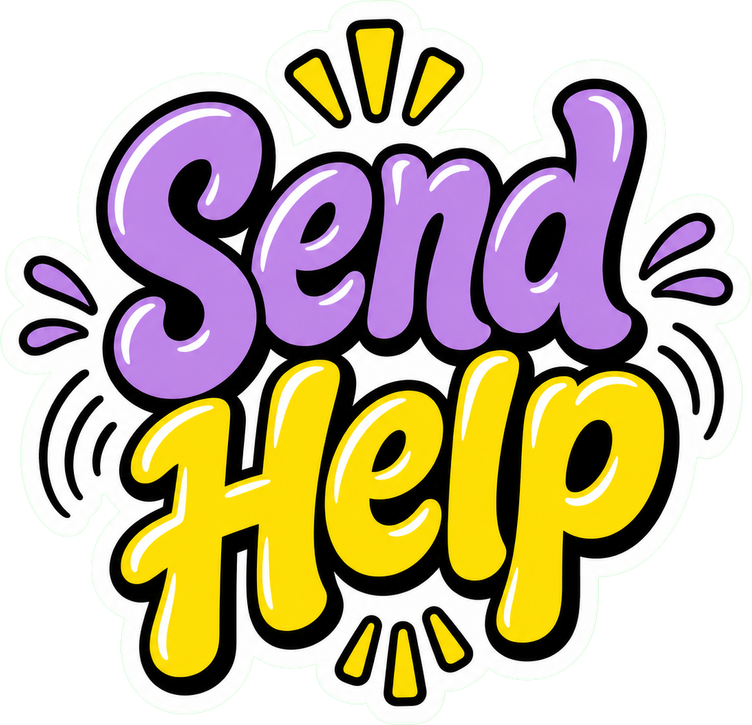 Preview for Send Help Sticker Graphic