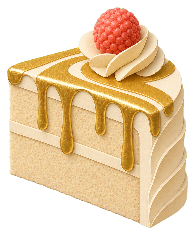 Preview for Gold Cake Slice Sticker