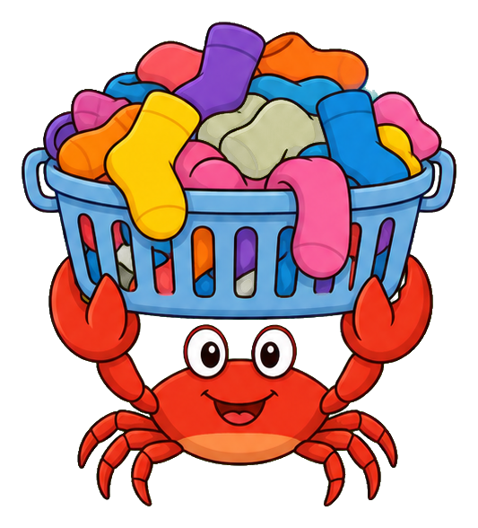 Preview for Crab Laundry Basket Sticker